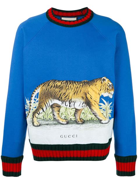 tiger sweater gucci|Gucci lamb print sweater.